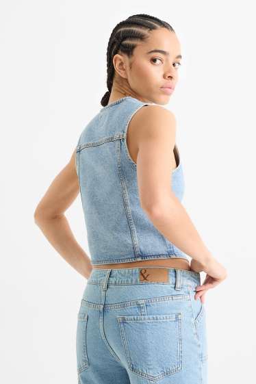 Femei - Vestă din denim - denim-albastru deschis