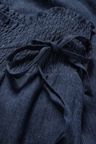 Femei - Pantaloni gravide - amestec de in - albastru închis