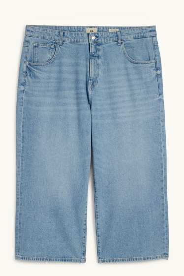 Femmes - Wide leg jean - high waist - jean bleu clair