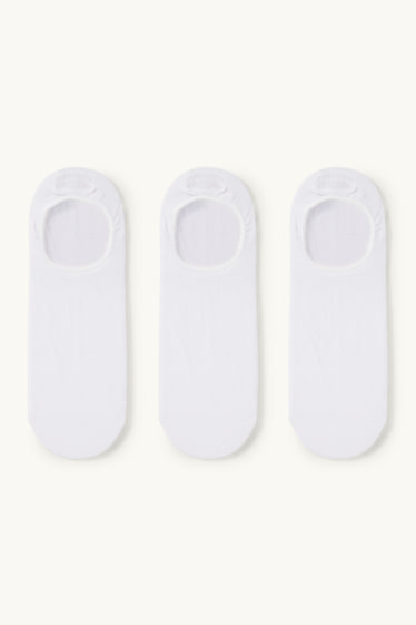 Heren - Set van 3 paar - voetenkousjes - wit