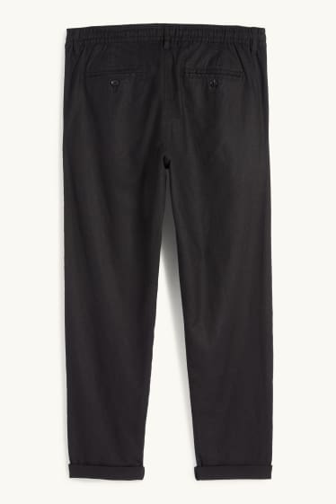 Herren - Chino - Leinen-Mix - schwarz