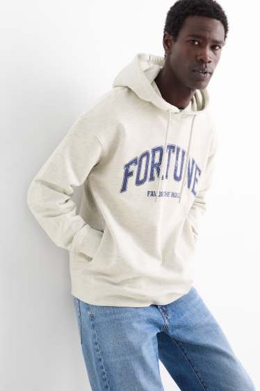 Home - Dessuadora amb caputxa - gris clar jaspiat