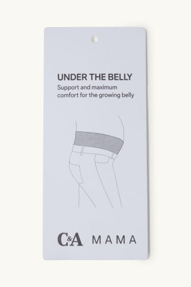 Dames - Zwangerschapspantalon - gesmokt - lichtblauw