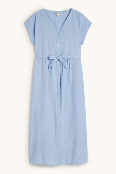 Mujer - Vestido de lactancia con escote en pico - azul claro