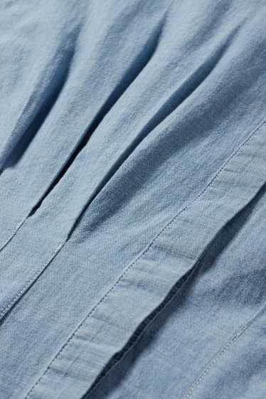 Dona - Vestit camiser - estil texà - blau clar