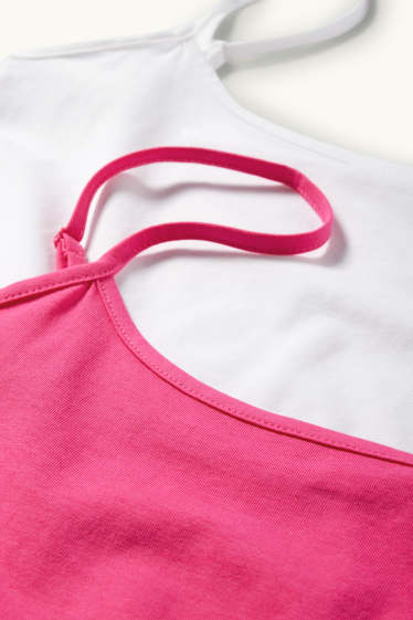Damen - Multipack 2er - Top - weiß / pink