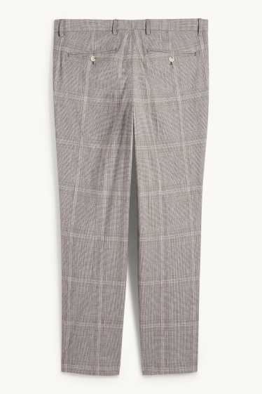Bărbați - Pantaloni modulari cu conținut de in - regular fit - stretch - gri