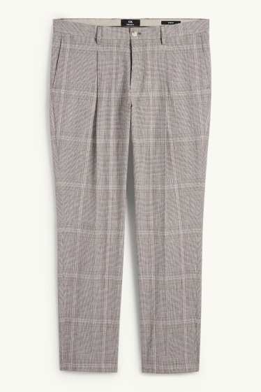 Bărbați - Pantaloni modulari cu conținut de in - regular fit - stretch - gri