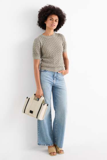 Donna - Borsa a tracolla con spallaccio staccabile - beige chiaro