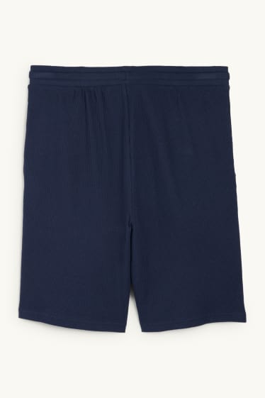 Heren - Pyjamashorts - donkerblauw