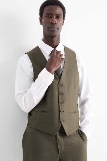 Men - Suit with tie - slim fit - 4 piece - green