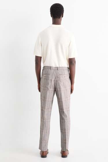 Bărbați - Pantaloni modulari cu conținut de in - regular fit - stretch - gri