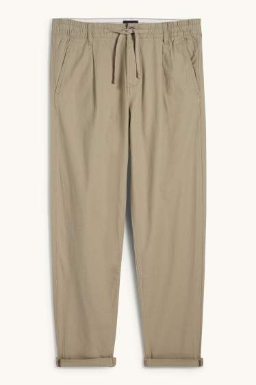 Hommes - Chino avec teneur en lin - tapered fit - beige