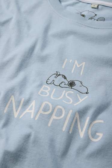 Mujer - Pijama corto - Snoopy - azul claro
