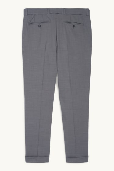 Men - Mix & match suit trousers - regular fit - 4 Way Stretch - new wool blend - gray