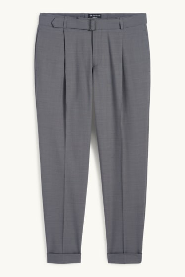 Men - Mix & match suit trousers - regular fit - 4 Way Stretch - new wool blend - gray