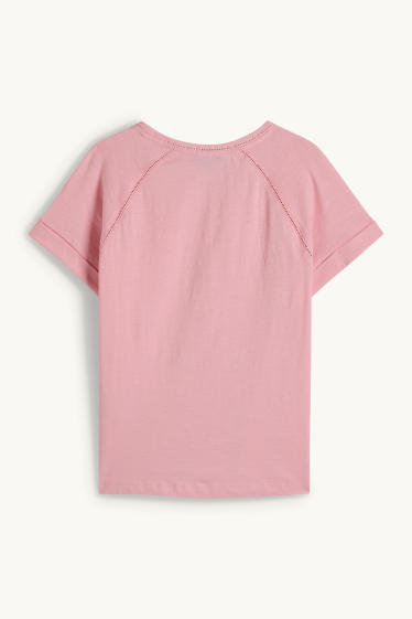 Damen - T-Shirt - Regular Fit - pink