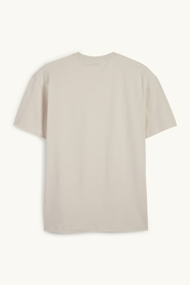 Heren - T-shirt - relaxed fit - Fender - licht beige