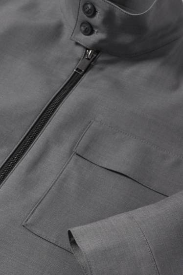 Home - Caçadora - Flex - mescla de llana verge - gris