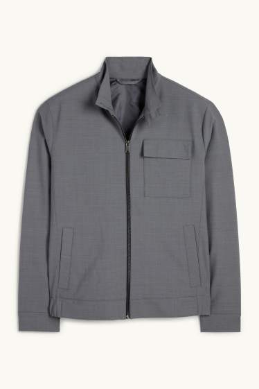Home - Caçadora - Flex - mescla de llana verge - gris