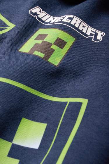 Enfants garçons - Minecraft - sweat à capuche - bleu foncé