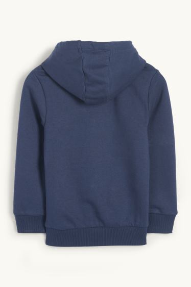 Enfants garçons - Minecraft - sweat à capuche - bleu foncé