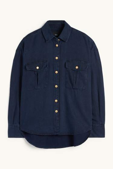 Femei - Bluză din denim - denim-albastru închis