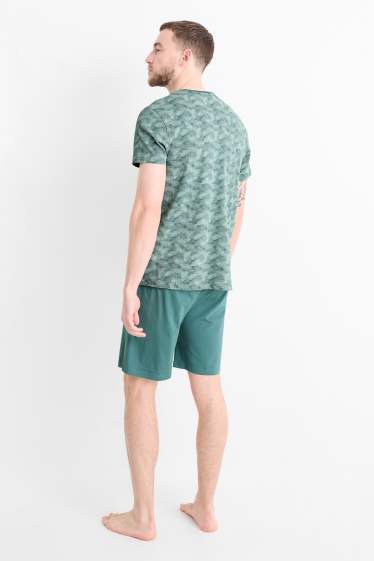 Herren - Shorty-Pyjama - türkis