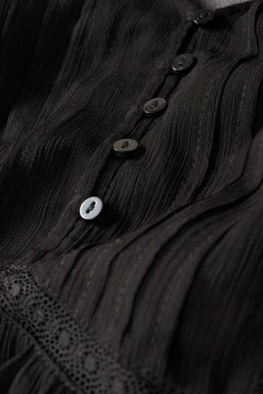 Femmes - Robe en mousseline - noir
