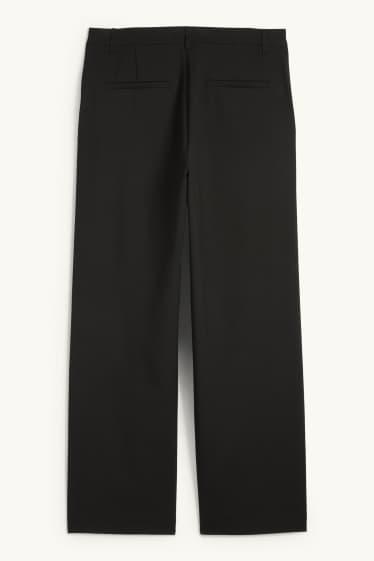 Femmes - Pantalon de toile - low waist - baggy fit - noir
