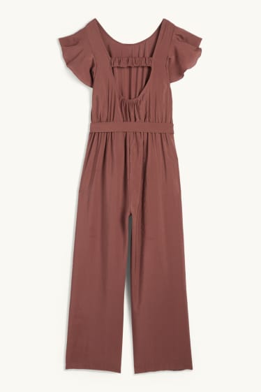 Kinderen: meisjes - Jumpsuit - donkerbruin