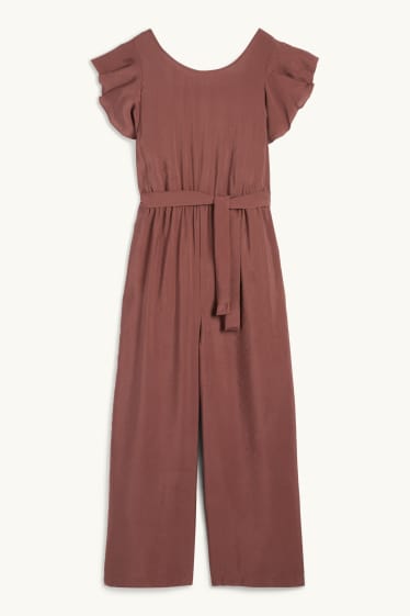 Kinderen: meisjes - Jumpsuit - donkerbruin