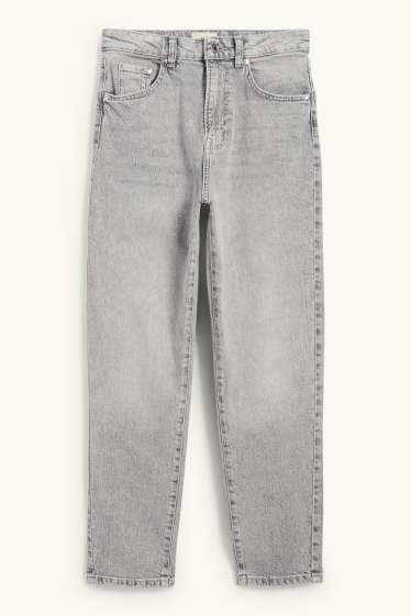 Donna - Mom jeans - vita alta - LYCRA® - jeans grigio chiaro