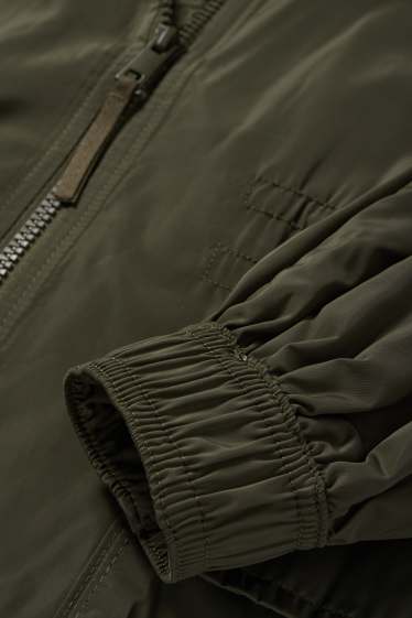 Women - Parka with hood - water-repellent - dark green