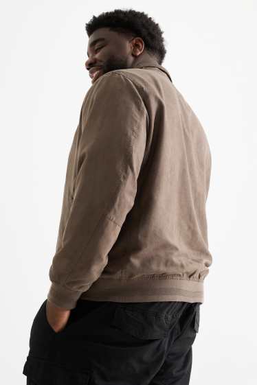 Home - Caçadora - pell girada sintètica - marró