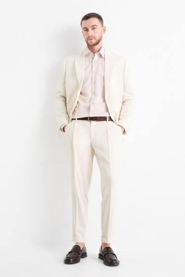 Home - Pantalons combinables - slim fit - Flex - blanc trencat