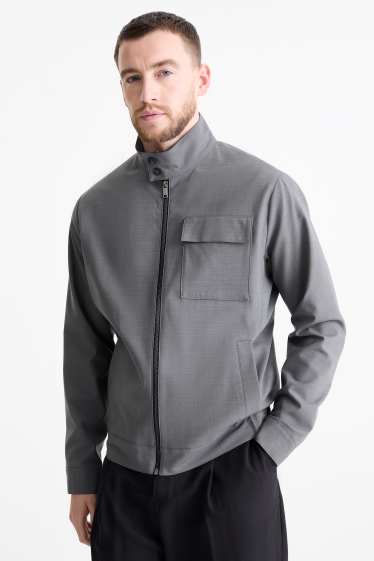 Home - Caçadora - Flex - mescla de llana verge - gris