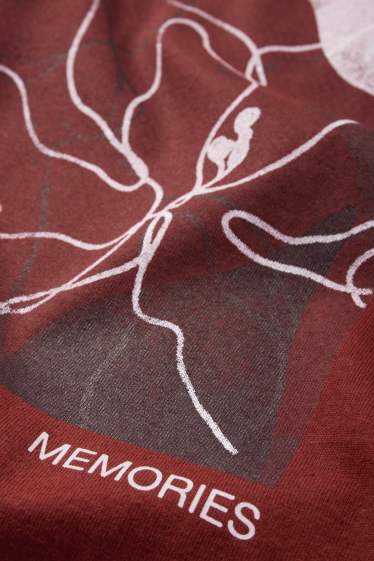 Hommes - T-shirt - regular fit - bordeaux
