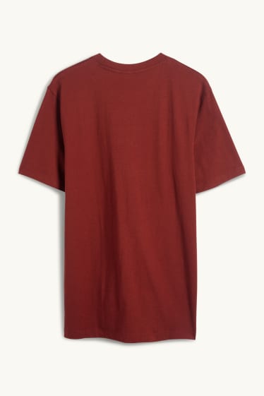 Hommes - T-shirt - regular fit - bordeaux