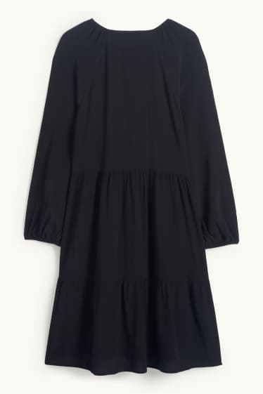 Women - Viscose A-line dress - black