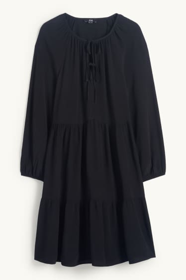 Women - Viscose A-line dress - black