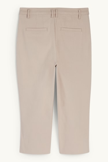 Damen - Caprihose - Mid Waist - Slim Fit - beige