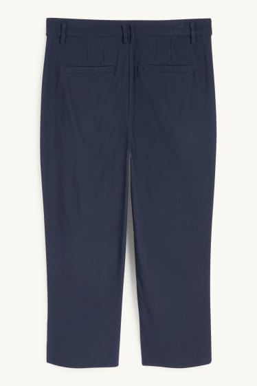 Mujer - Pantalón pirata - mid waist - slim fit - azul oscuro