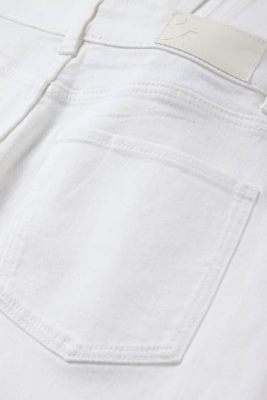 Women - Denim skirt - white