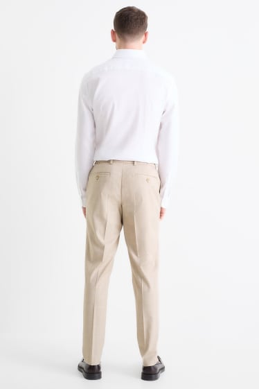 Men - Mix & match trousers - slim fit - stretch - check - beige