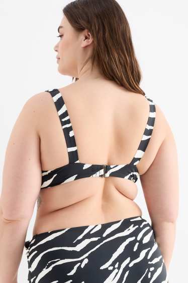 Dames - Bikinitop met beugels - voorgevormd - LYCRA® XTRA LIFE™ - zwart / wit