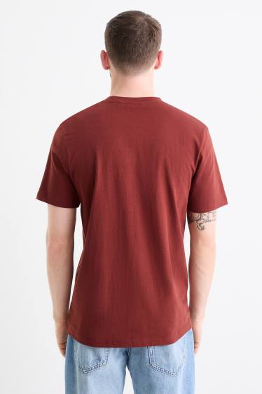Hommes - T-shirt - regular fit - bordeaux