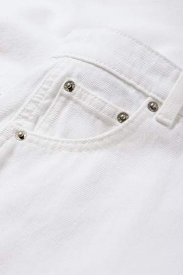 Femmes - Balloon jean - mid waist - blanc