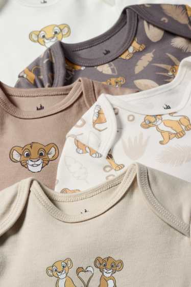 Unisex - Multipack 5er - Der König der Löwen - Baby-Body - hellbeige