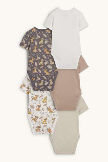 Unisex - Multipack 5er - Der König der Löwen - Baby-Body - hellbeige